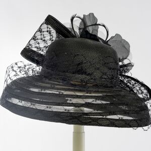 Beloved Millinery Black Women's Hat Flower Church Brunch Funeral Business